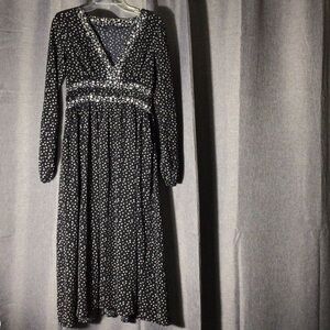 Final Touch Black and White Floral Maxi Dress